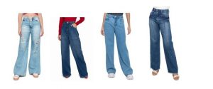Portal Jaciara Barros – Quatro mulheres apresentam opções de calças Wide Leg em diferentes tons de azul para ajudar na escolha do modelo ideal. – Portal Jaciara Barros