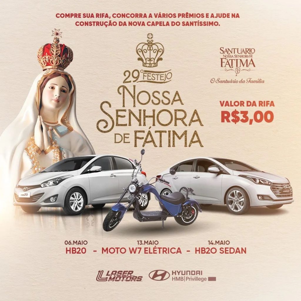 festejo nossa senhora de fátima baner