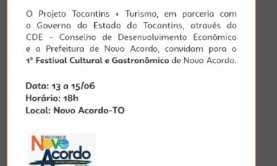 Sebrae realiza 1° Festival Cultural e Gastronômico de Novo Acordo – Portal Jaciara Barros Foto ilustrativa referente ao tema abordado