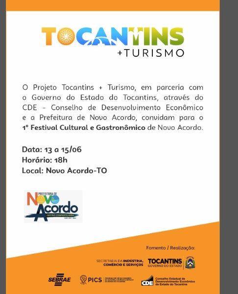 Sebrae realiza 1° Festival Cultural e Gastronômico de Novo Acordo – Portal Jaciara Barros Foto ilustrativa referente ao tema abordado