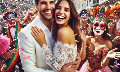 Noiva em um carnaval