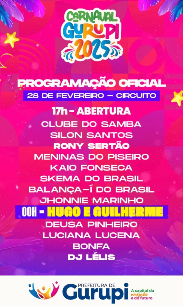 Tudo pronto! Carnaval de Gurupi 2025 36 Programação do Carnaval