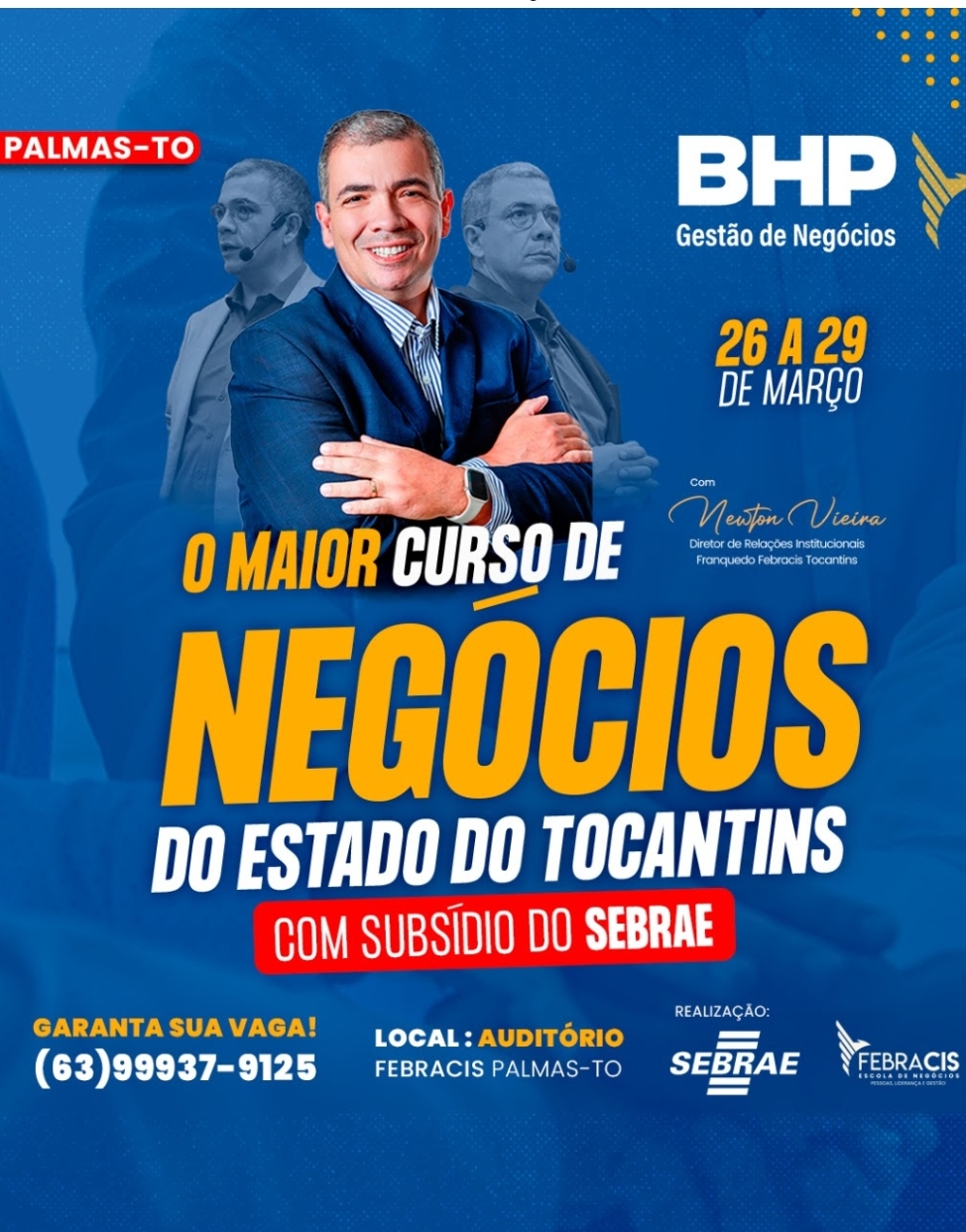 FEBRACIS Palmas recebe maior curso de negócios do Tocantins com subsídio do Sebrae 35 Curso