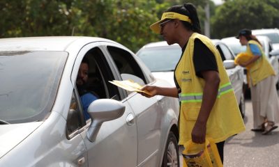 Entrega de panfletos Detran Tocantins
