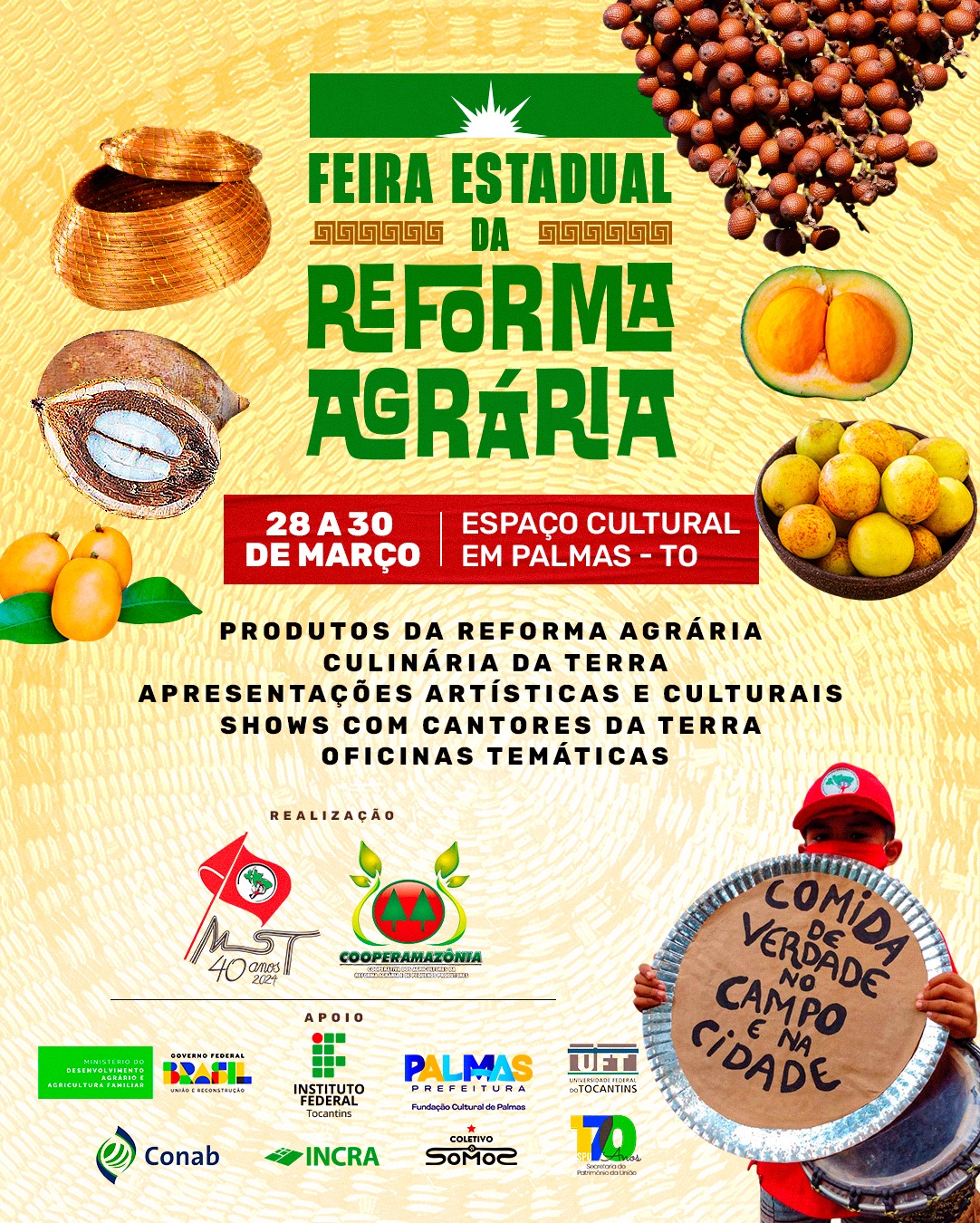 Feira Estadual da Reforma Agrária tem programação cultural e exposição de alimentos a partir do dia 28 35