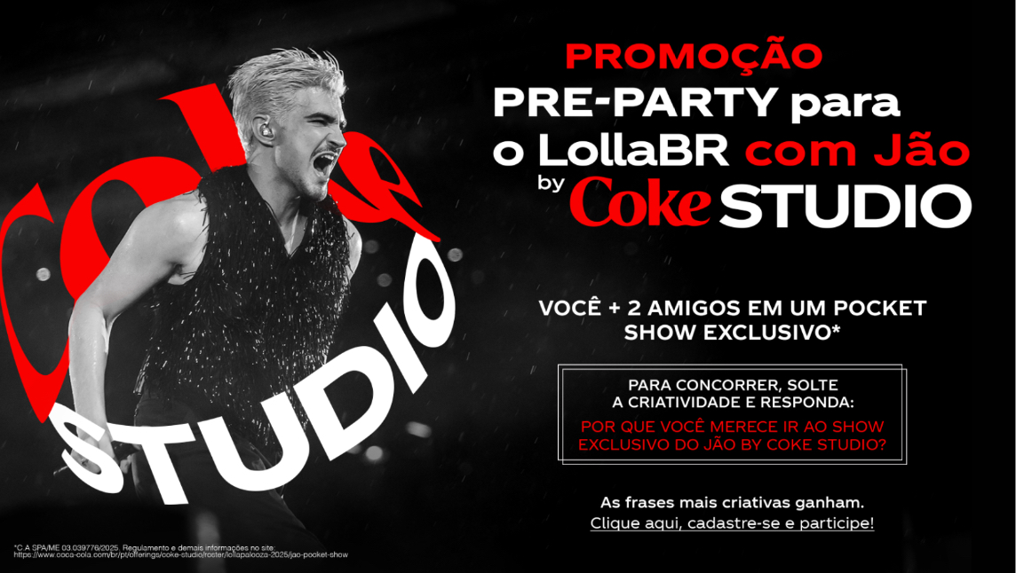 Coca-Cola leva fãs para Pocket Show do Jão by Coke Studio 35