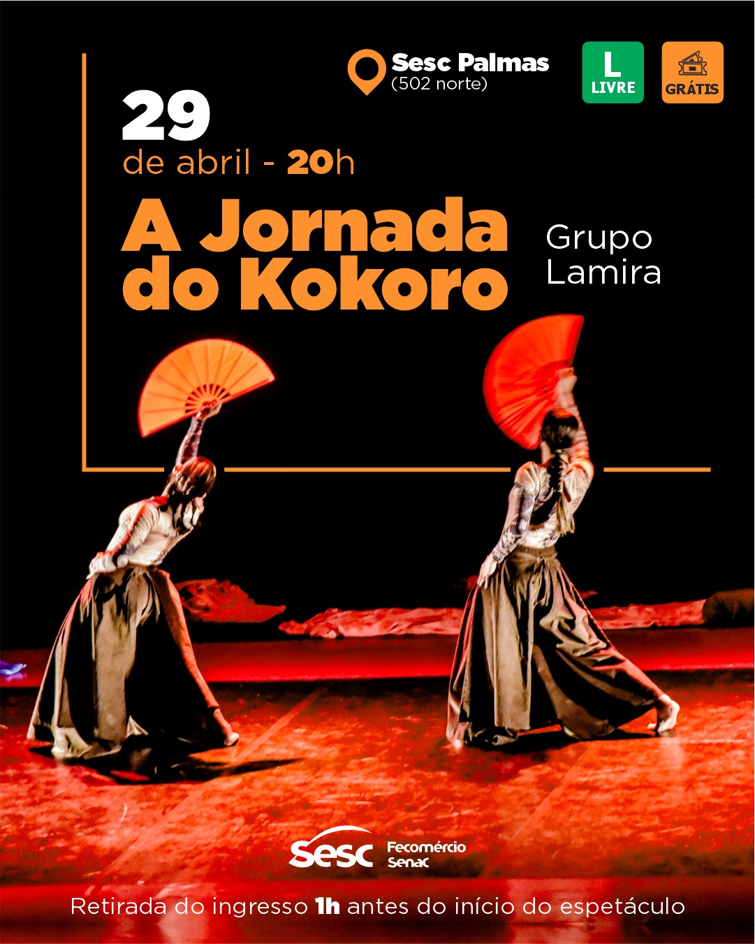 Espetáculo " A Jornada de Kokoro" no Sesc Palmas
