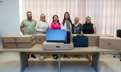 Computadores serão utilizados no acompanhamento do programa Bolsa Família na Secretaria Municipal de Educação – Foto: Lia Mara-Secom