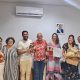 Atriz Itia no gabinete do secretario de cultura Tiao pinheiro