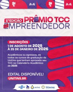 Prêmio TCC Empreendedor incentiva inovação entre alunos da Unitins