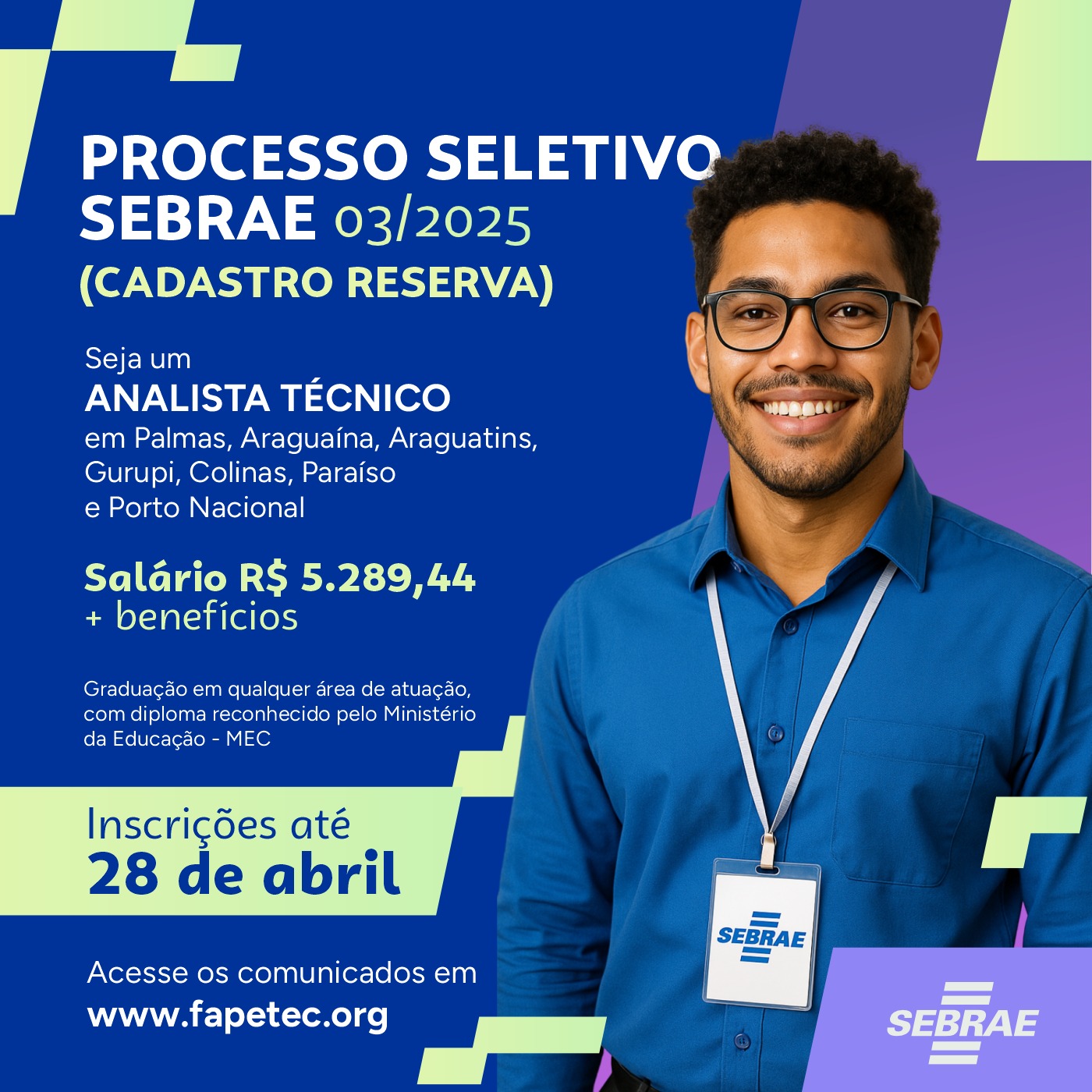 Banner Vaga Sebrae