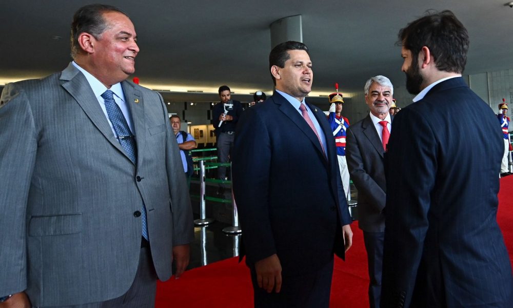 Eduardo Gomes na recepção ao presidente do Chile no Congresso Nacional