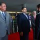 Eduardo Gomes na recepção ao presidente do Chile no Congresso Nacional