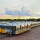 São 154 ônibus, sendo 14 reservas, e 10 vans – Foto: Regiane Rocha