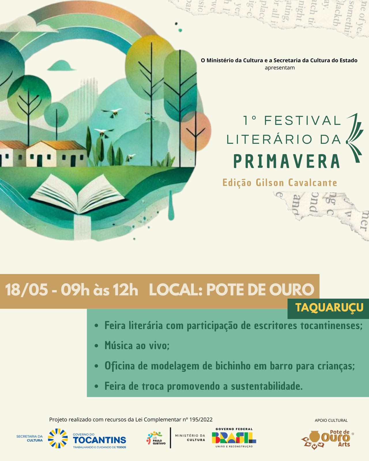 Taquaruçu recebe o 1º Festival Literário da Primavera – Edição Gilson Cavalcante 37 banner 1º Festival Literário da Primavera