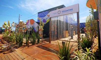 Estande da Seduc foi construído com materiais sustentáveis e oferece uma programação diversificada e interativa aos visitantes - Foto: Eziel Santos /Governo do Tocantins