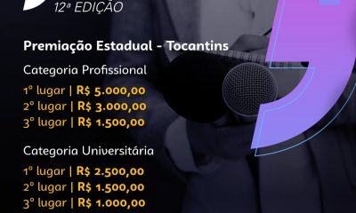 Prêmio Sebrae de Jornalismo paga até R$ 5 mil a reportagens no Tocantins
