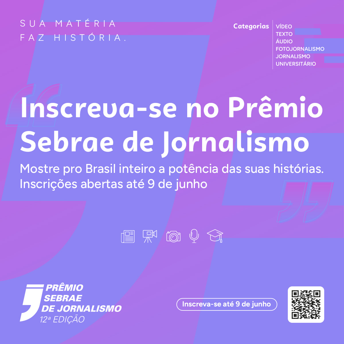 Inscrições abertas para o Prêmio Sebrae de Jornalismo 2025: R$ 43 mil em premiações no Tocantins 35 Inscrições abertas para o Prêmio Sebrae de Jornalismo 2025: R$ 43 mil em premiações no Tocantins