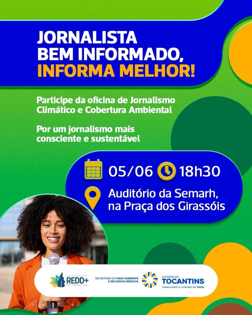 Semarh e Sindjor promovem oficina de jornalismo climático e cobertura ambiental no Tocantins