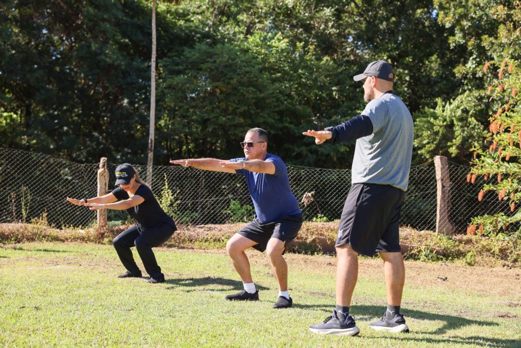 Guardas Metropolitanos fazem atividade física durante Estágio de Qualificação Profissional – Foto: Francisco Barros