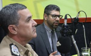 Comandante-Geral da PMTO, Cel Barbosa, durante participação ao vivo na manhã desta quarta-feira, 18
