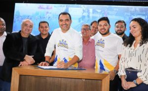 O governador Wanderlei Barbosa lança o programa Tocantins no Pódio, iniciativa voltada à valorização do esporte em todas as faixas etárias nos 139 municípios do estado - Foto: Antonio Gonçalves/Governo do Tocantins