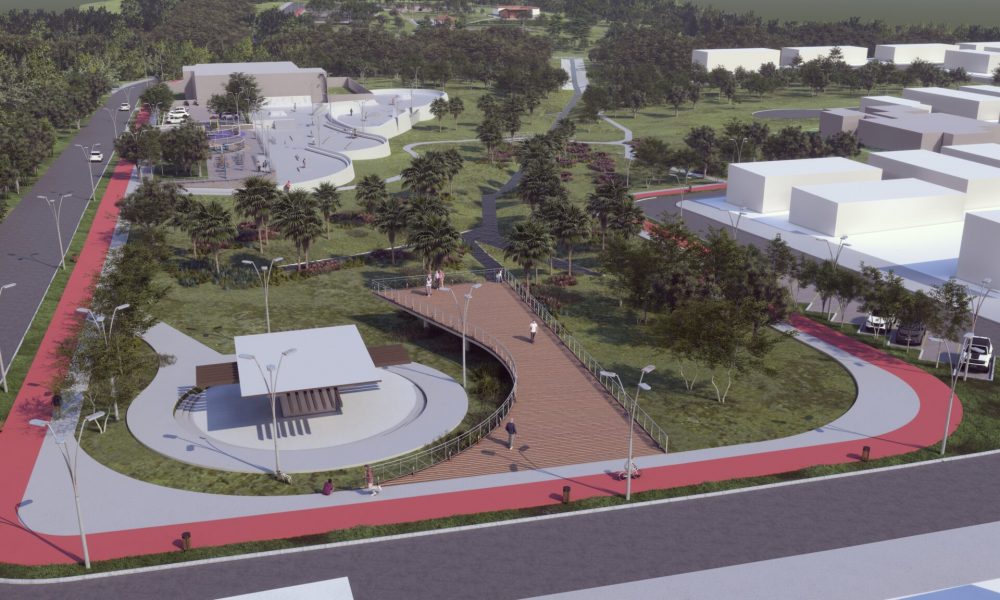 Projeto arquitetônico do Parque dos Pioneiros de Palmas – Foto: Divulgação