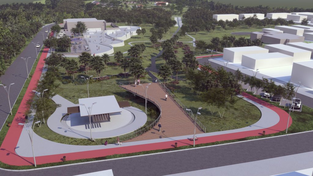 Projeto arquitetônico do Parque dos Pioneiros de Palmas – Foto: Divulgação