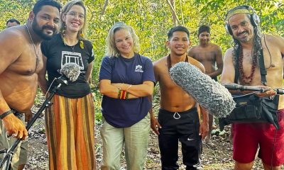 Equipe de Produção das músicas Akwē em Ação grava canções tradicionais na Aldeia Morrão
