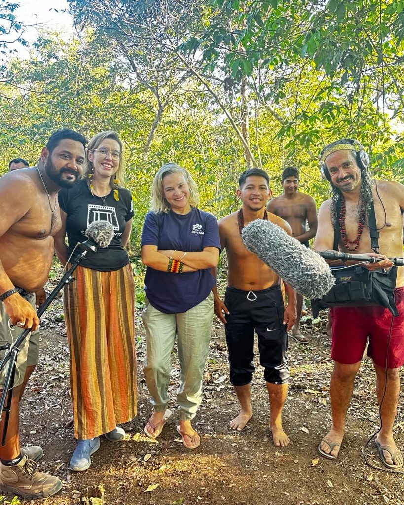 Equipe de Produção das músicas Akwē em Ação grava canções tradicionais na Aldeia Morrão