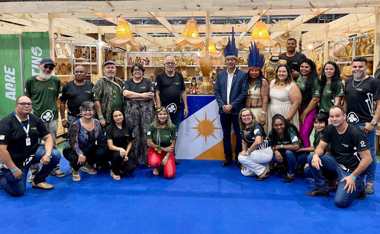 Governo do Tocantins abre estande na 25ª Fenearte com protagonismo de artesãos indígenas e tradicionais 35 O estande do Tocantins ocupa 38 m² e apresenta uma amostra expressiva do artesanato regional - Foto: Paulo Gualberto/Governo do Tocantins