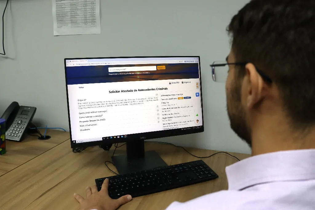 Documento atesta a inexistência de condenações criminais - Foto: Hiago Muniz/Governo do Tocantins