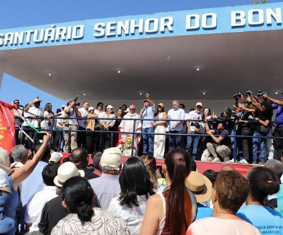 Governador Wanderlei Barbosa participa da missa campal do Senhor do Bonfim, maior evento religioso do Estado - Foto: Adilvan Nogueira/Governo do Tocantins