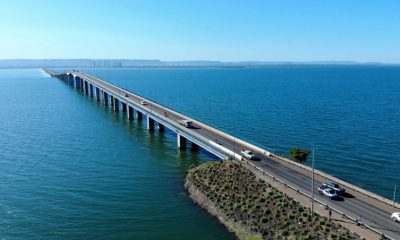 Reparos no aterro e via da ponte sobre o Lago de Palmas visam garantir a segurança da estrutura que antecedem o início da construção da duplicação da ponte - Foto: Adilvan Nogueira/Governo do Tocantins