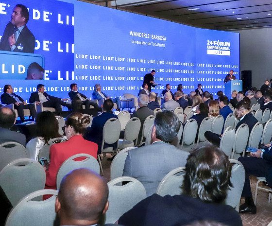 Chefe do Executivo integrou o painel "Sustentabilidade e mudanças climáticas: adaptação às mudanças climáticas, os riscos aos biomas e ao agronegócio" durante o 24º Fórum Empresarial LIDE - Foto: Antonio Gonçalves/Governo do Tocantins