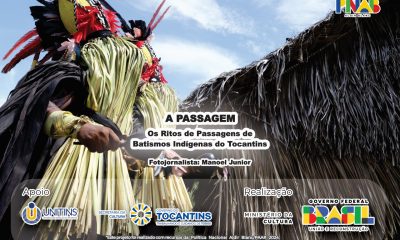 Ritual de batismo indígena documentado em exposição no Tocantins