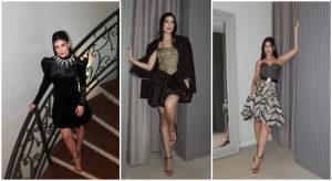 Romance urbano Vestido mini off-white com camadas texturizadas e movimento, arrematado por blazer marrom chocolate de ombro estruturado e óculos slim. Doçura + poder na mesma foto: perfeito para o pré-show, jantar ou camarote.