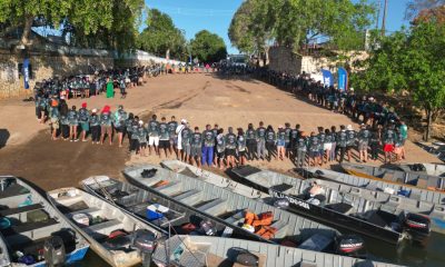 Voluntários retiram cerca de 20 toneladas de lixo do Rio Tocantins em Peixe