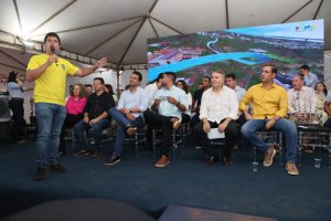 Ministro do Esporte, André Fufuca, destacou o compromisso do governo com Palmas e anunciou novos investimentos – Foto: Lia Mara