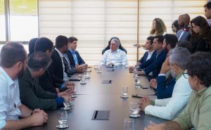 Encontro possibilitou o diálogo para futuras parcerias, especialmente na área de tecnologia e modernização da gestão pública - Foto: Bruno Maia/Governo do Tocantins