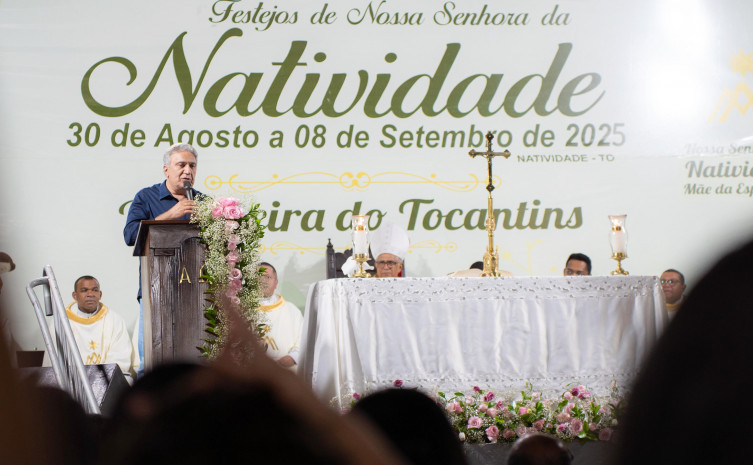 Governador em exercício Laurez Moreira ressaltou a importância da festividade para a identidade tocantinense - Foto: Bruno Maia/Governo do Tocantins