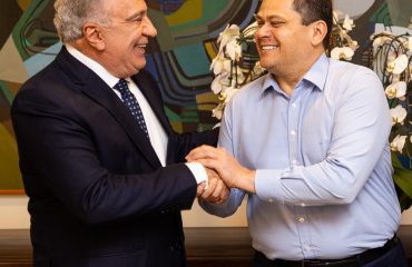 Agradecendo a recepção, o governador Laurez Moreira defendeu e buscou apoio para projetos importantes para o Tocantins - Vinicius Santa Rosa/Governo do Tocantins