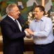 Agradecendo a recepção, o governador Laurez Moreira defendeu e buscou apoio para projetos importantes para o Tocantins - Vinicius Santa Rosa/Governo do Tocantins