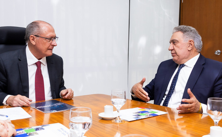 Governador Laurez Moreira agradeceu o apoio do vice-presidente Geraldo Alckmin na realização dos novos estudos geoeconômicos do país - Foto: Vinícius Santa Rosa/Governo do Tocantins