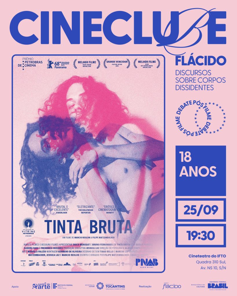 Cineclube Flácido acontece nesta quinta-feira, no Cineteatro do IFTO, em Palmas - Foto: Divulgação