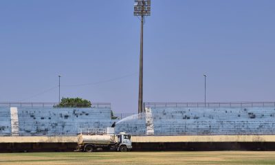 Gramado do Estádio Nilton Santos recebe cuidados especiais para a partida, por conta do tempo seco