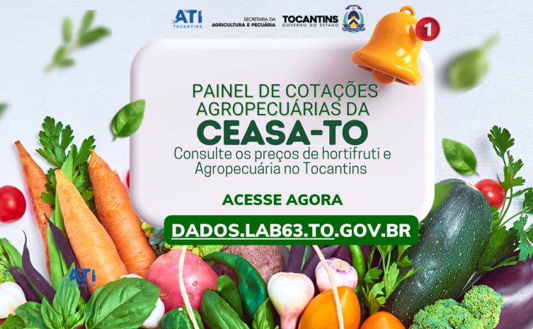 Plataforma consolida dados das principais unidades da Ceasa no estado, incluindo as de Palmas, Paraíso do Tocantins e Gurupi - Foto: Naturatins/Governo do Tocantins