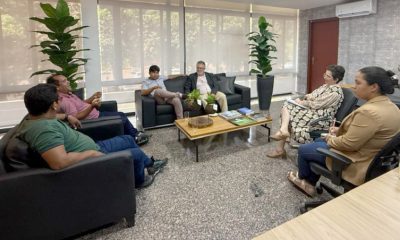 Secretário Divaldo Rezende recebeu lideranças indígenas em seu gabinete na tarde dessa segunda-feira, 6 - Foto: Lúcia Moraes/Governo do Tocantins