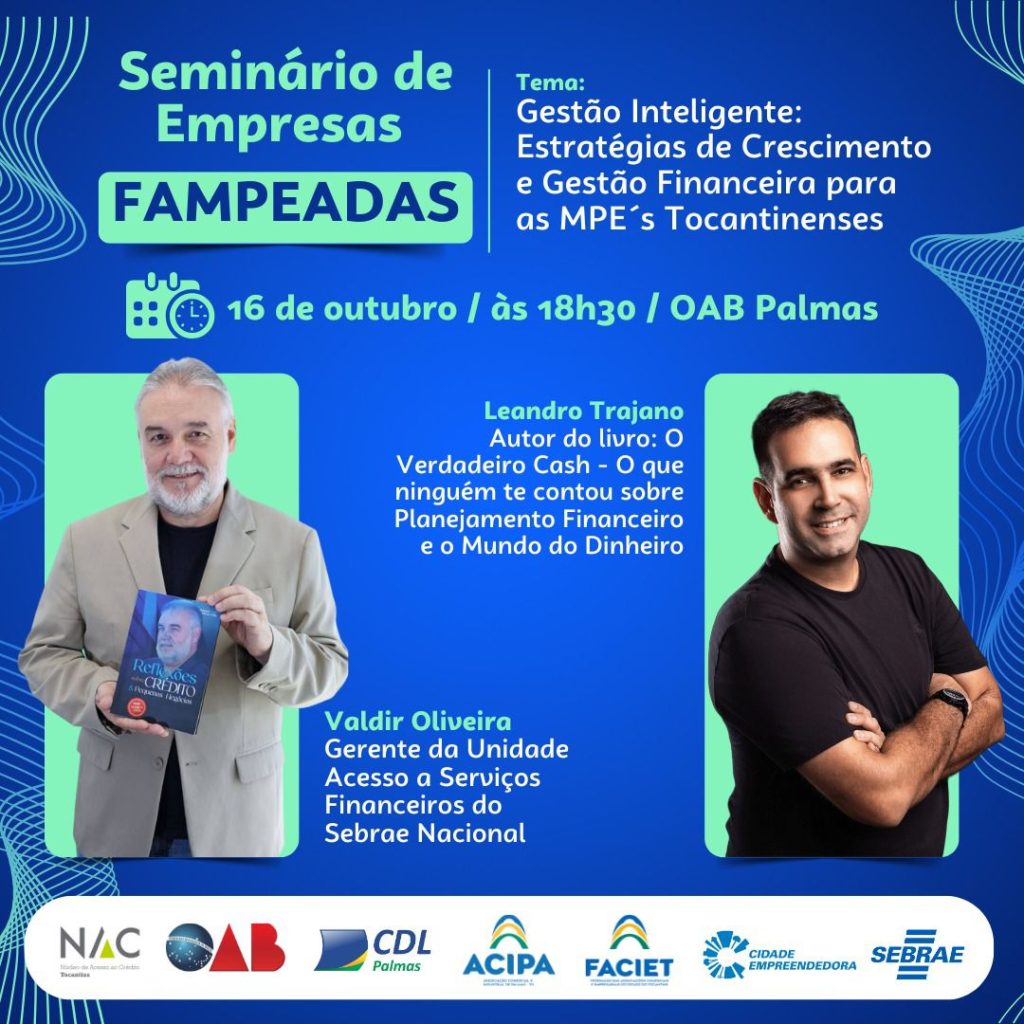 O evento, que é gratuito, ocorre no próximo dia 16, em Palmas; público também terá capacitação em planejamento e desenvolvimento de equipes produtivas