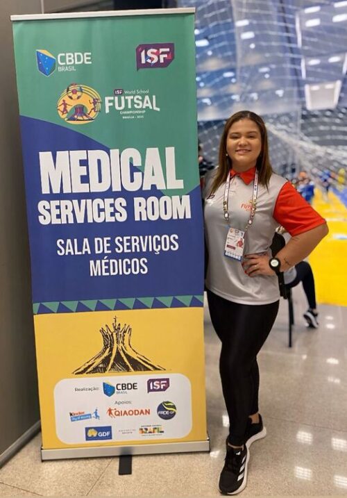 Fisioterapeuta Talita Brunes se destaca no Mundial de Futsal
